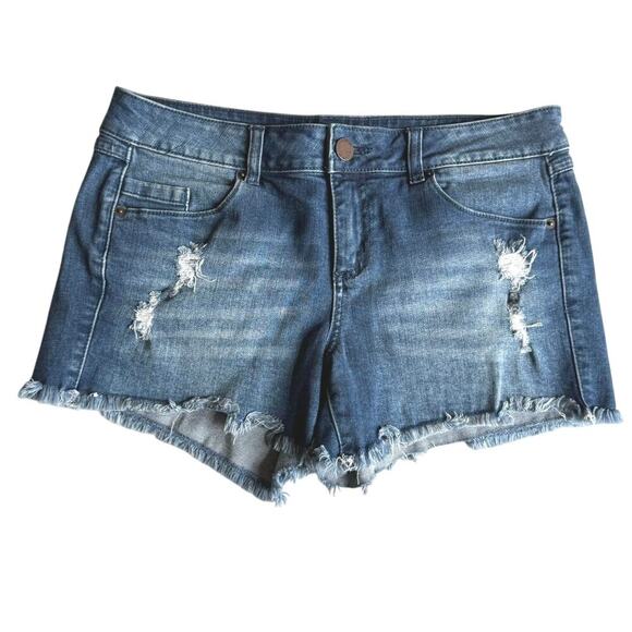 O’NEILL Womens Cody Denim Distressed Shorts Size 29 Blue Grass Wash - Picture 3 of 10